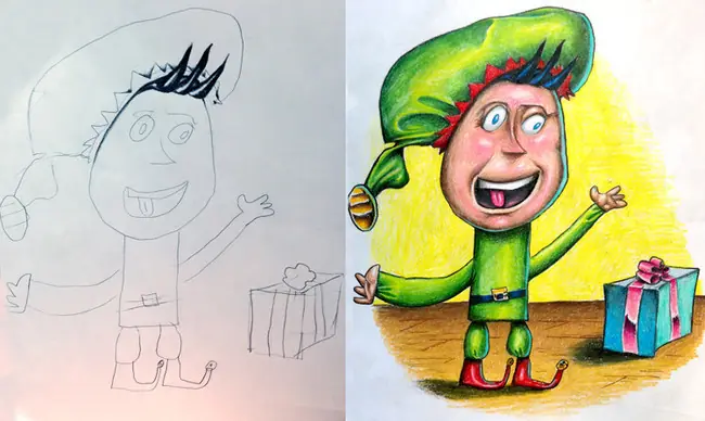 Este padre da vida a los dibujos de sus hijos