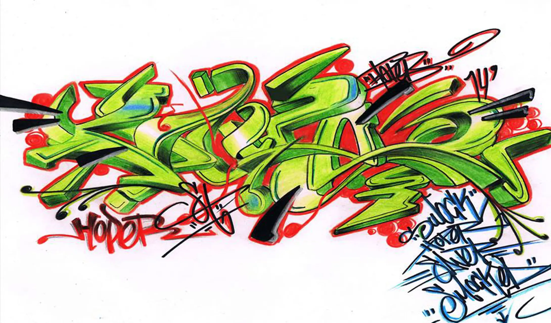 Bocetos graffiti - HOPeR