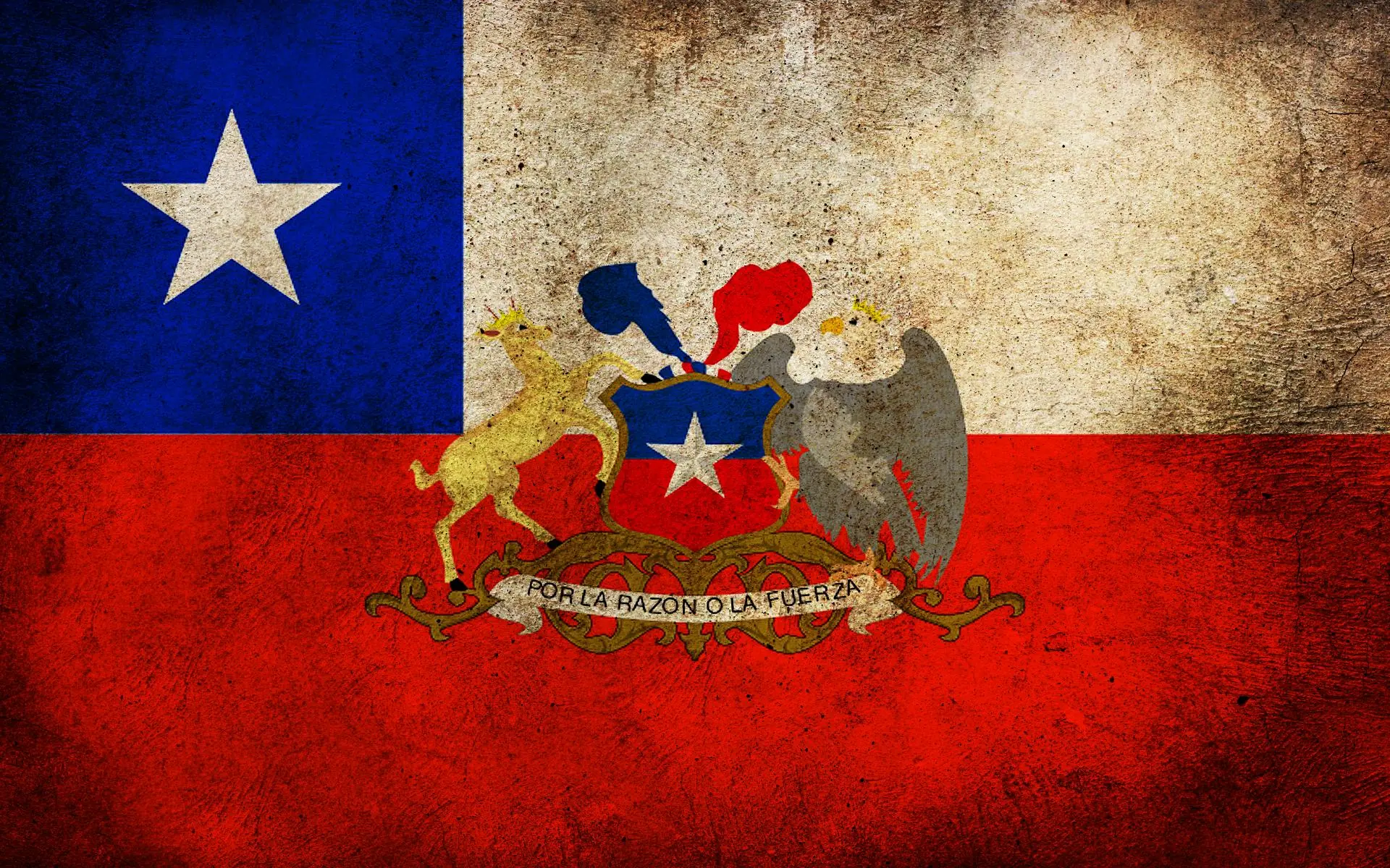 Bandera y Escudo Chileno Bandera y Escudo Chileno