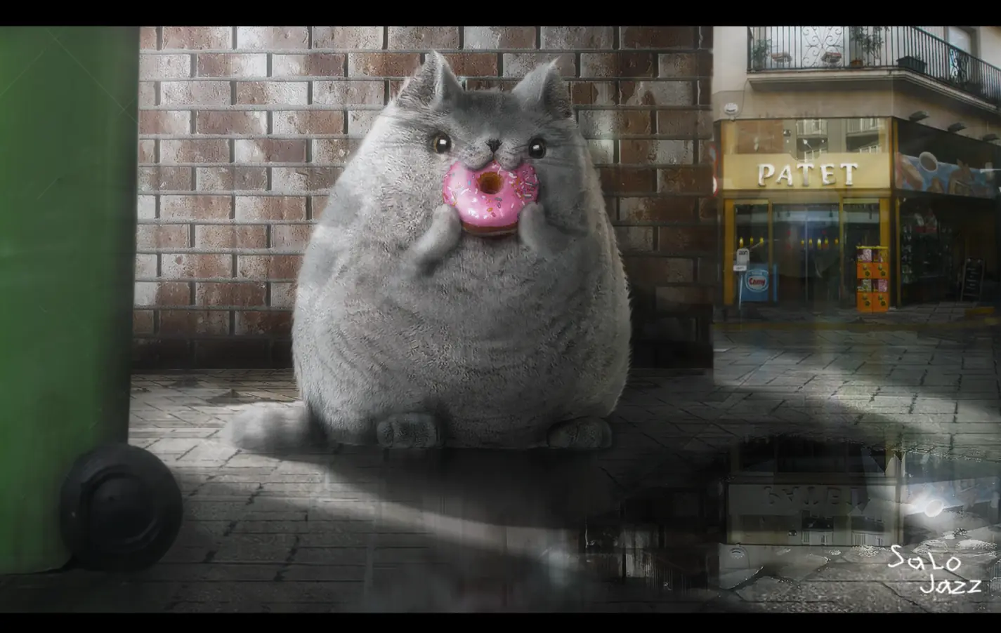 pusheen La Dona perdida (arte propio)