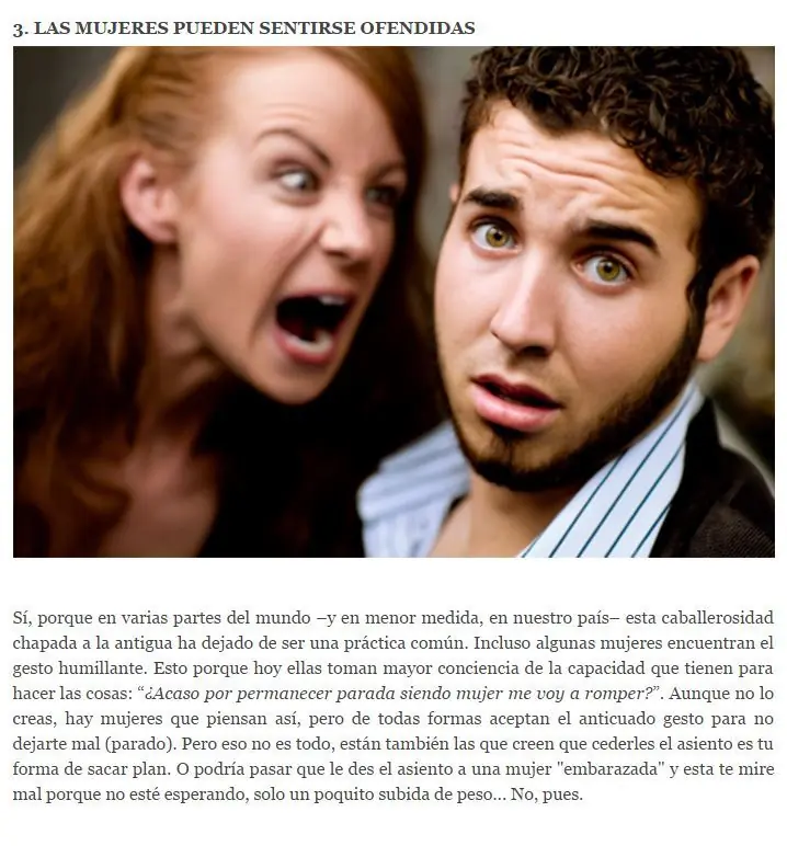 Razones para no cederle el asiento a una mujer... Razones para no cederle el asiento a una mujer...