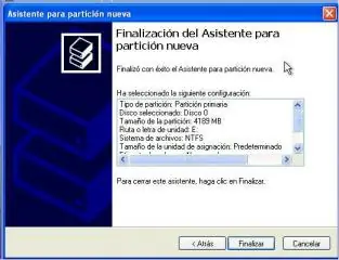 Como crear una partición en el disco duro