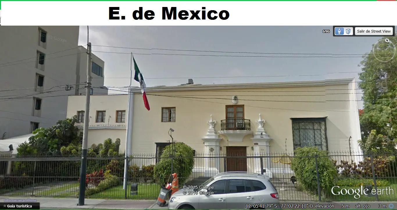 Embajadas del mundo en Perú (Google Earth)