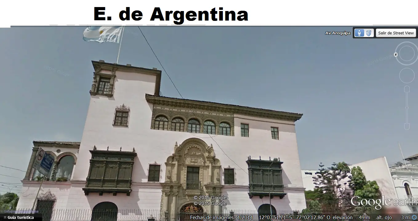 Embajadas del mundo en Perú (Google Earth)
