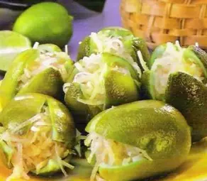 Como hacer limones rellenos de coco Tradicion Mexicana