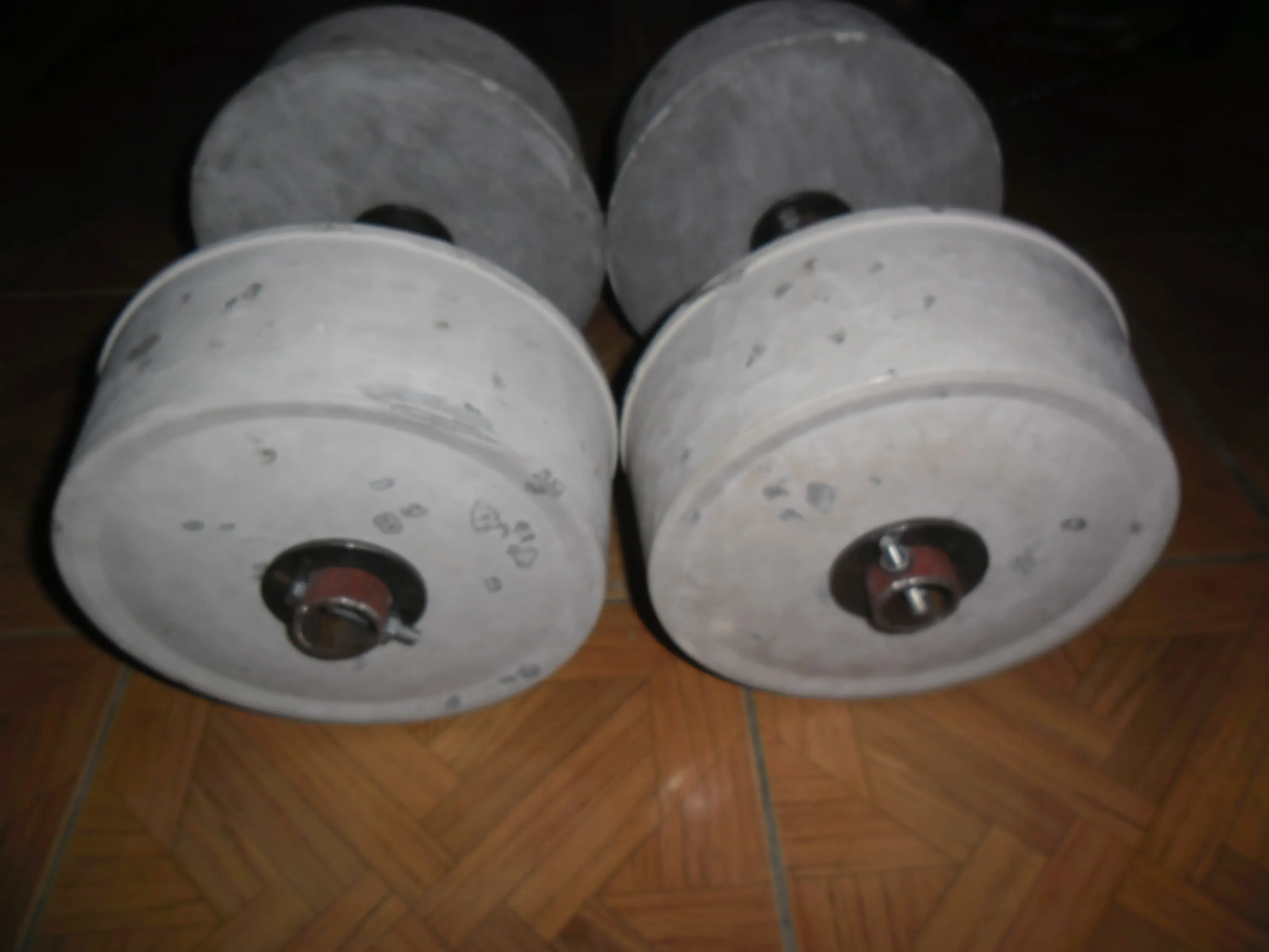 mancuernas caseras de cemento