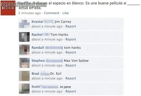 Ridiculos en facebook