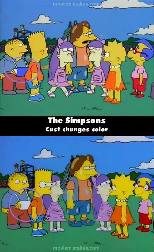 40 errores en los simpsons ><