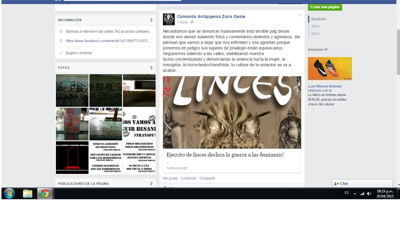feminazis preparan ataque a taringa , te necesitamos lince