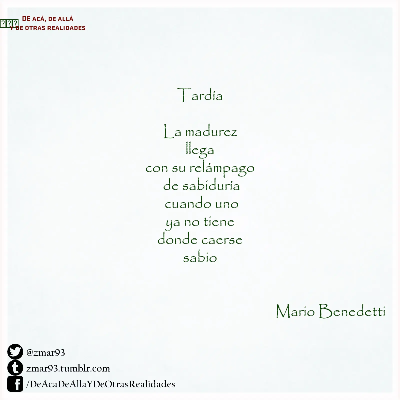 Pasa y llevate 5 poemas de Benedetti