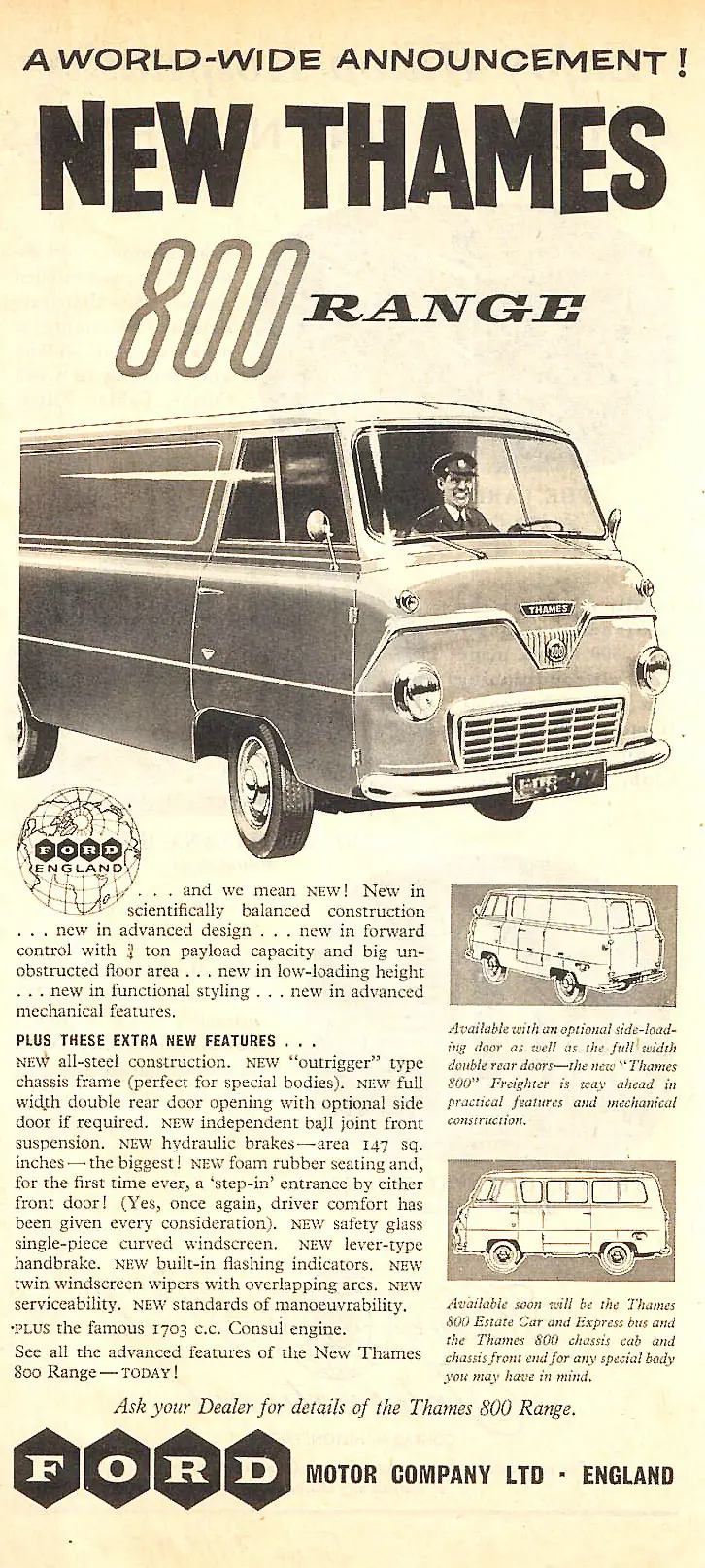 Una camioneta Ford inglesa