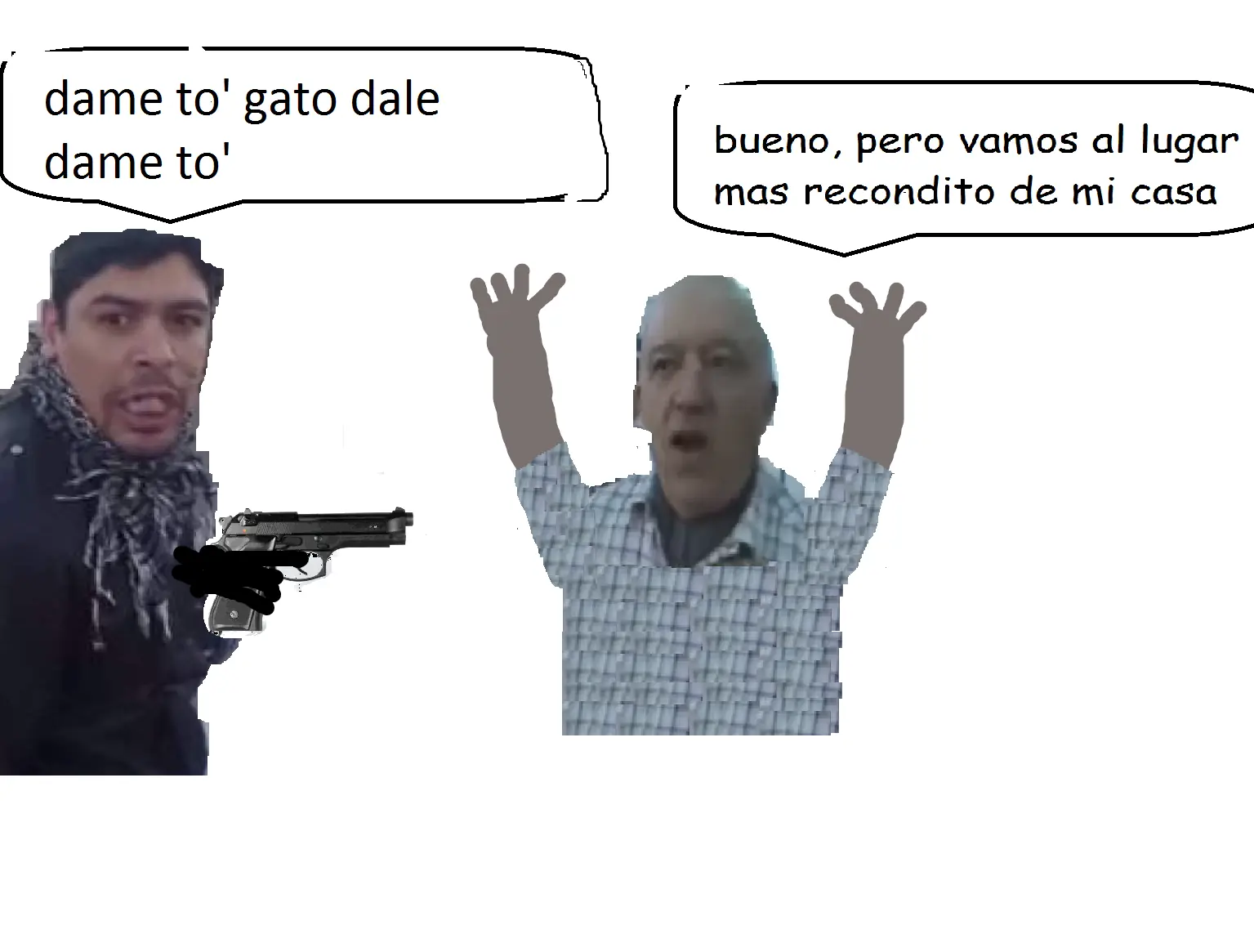 Si entra el chorro, vos que haces?