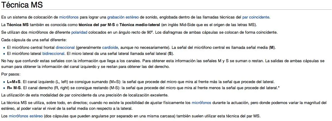 tecnica grabacion