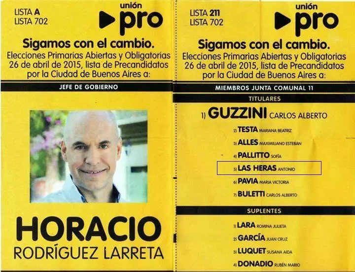 Candidato del PRO "Los Pomar están vivos"
