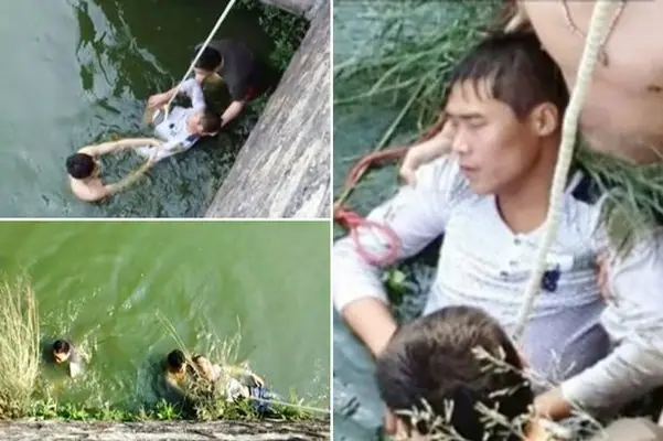 China: La Novia era tan Fea que se tiró a un río..