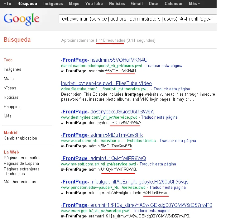 Hackeo mediante Google by Antonio González