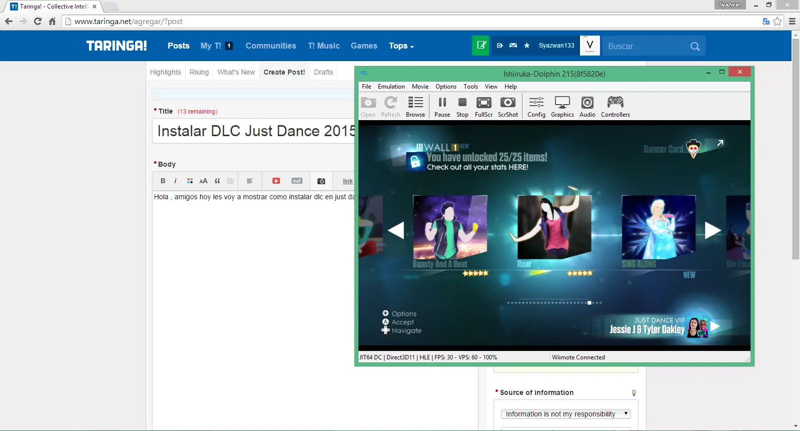Instalar DLC Just Dance 2015 [Dolphin Emulator]
