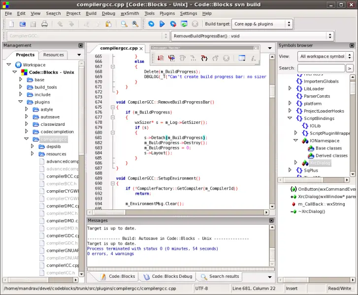 Code::Blocks 10.05 para diferentes SO.