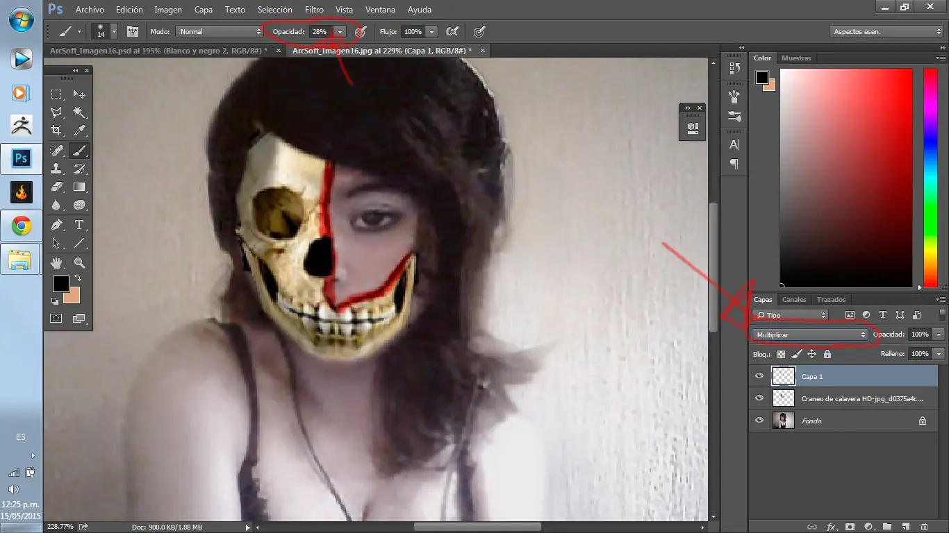 rostro de calavera (+ tutorial photoshop)