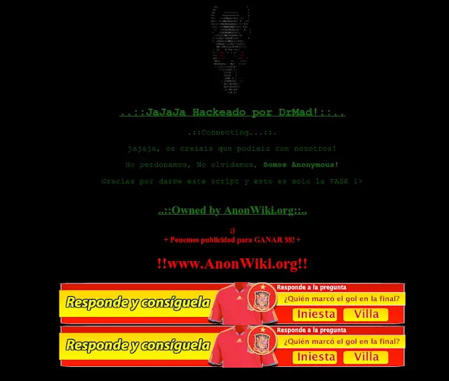 Anonymous hackea a elterabit.net