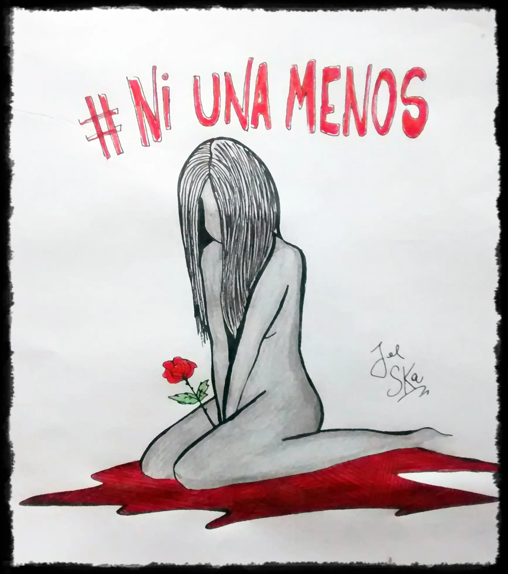 Ni una menos... dibujo propio