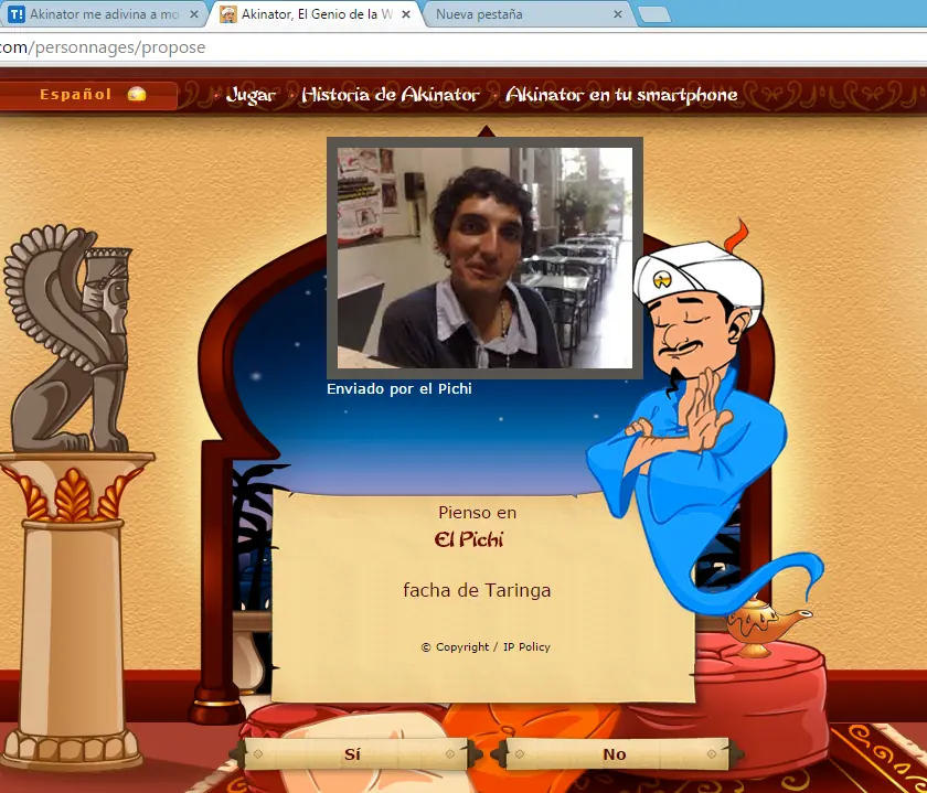 Akinator me adivina a moderador de T! y te lo muestro