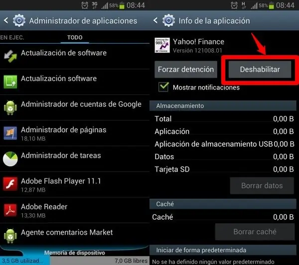mal funcionamiento de smartphone