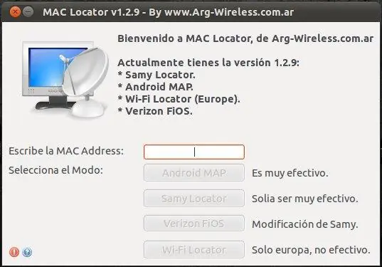 MAC Locator v1.2.9 [Geolocaliza MAC Address en Ubuntu]