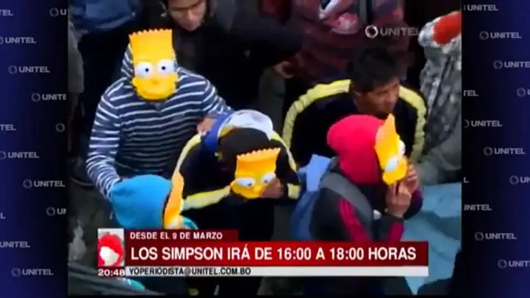 Bolivia: insólita manifestación por horario de Los Simpsons