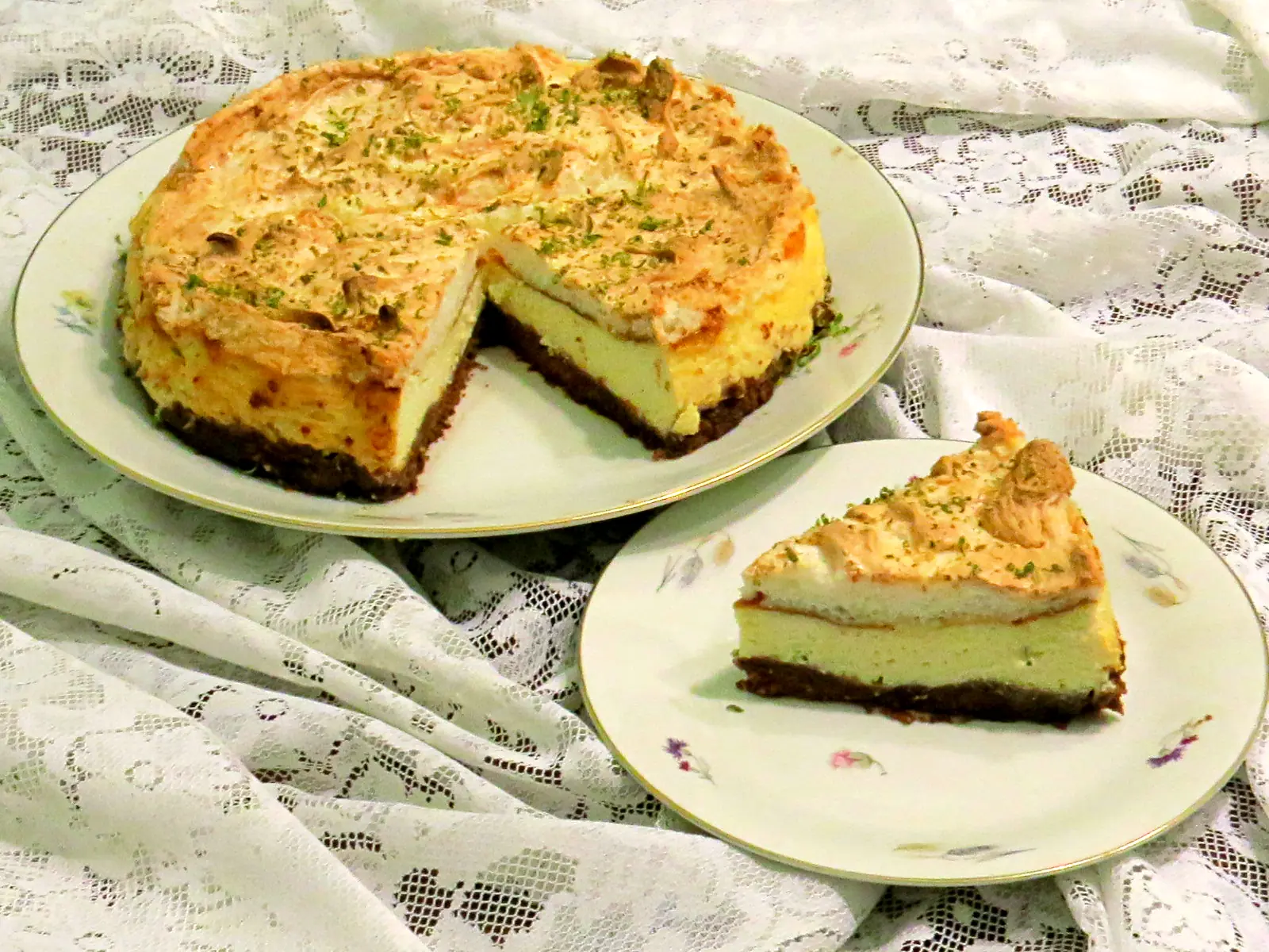New York cheesecake con merengue de coco