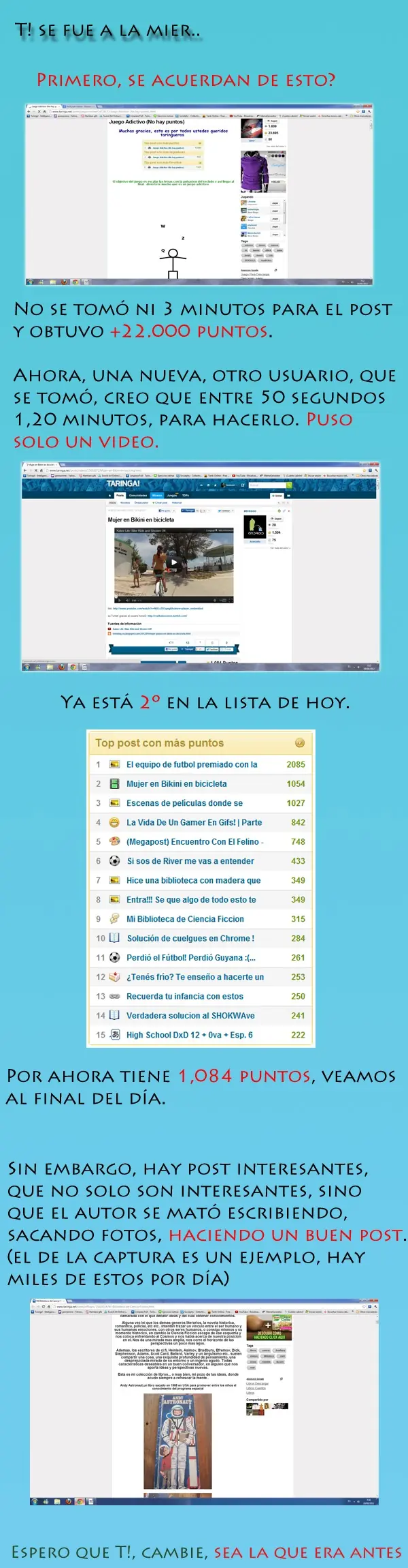 Tres Cosas que cambiaron mi forma de ver Taringa