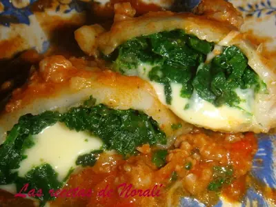 Sorrentinos de espinaca y mozzarella caseros