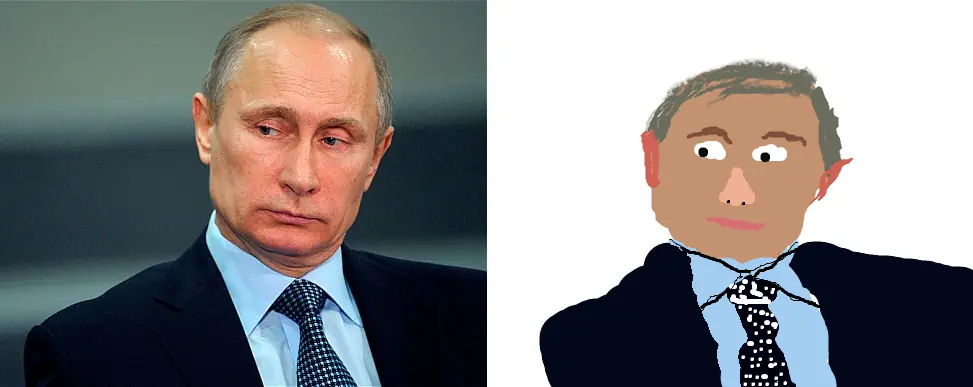 Retratos rústicos en paint de famosos