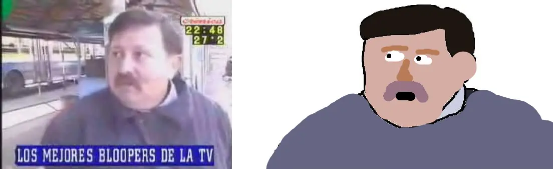 Retratos rústicos en paint de famosos