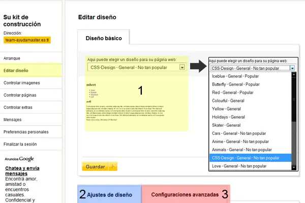 Como editar tu página en Paginawebgratis.es