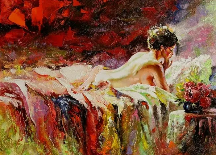 Pintura El baño de las ninfas