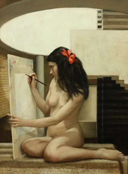 Pintura El baño de las ninfas