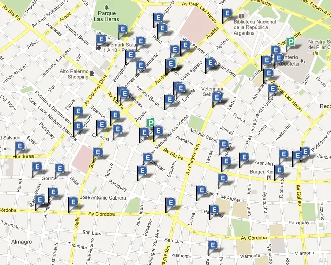 guia de estacionamientos en capi