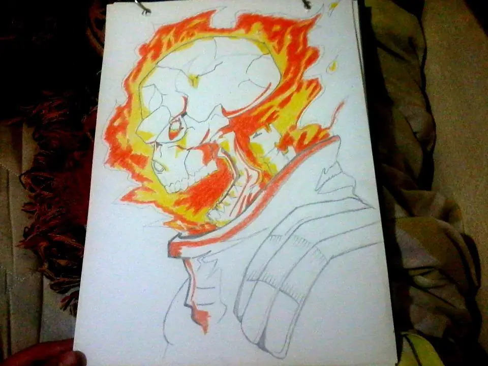 Dibujo tributo a Ghost Rider, Marvel Comics: