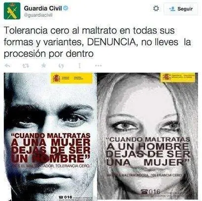 La violencia de genero no incluye a los hombres.