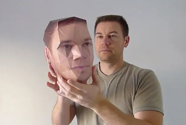 Cabeza de papel tamaño real 3D... Pasa
