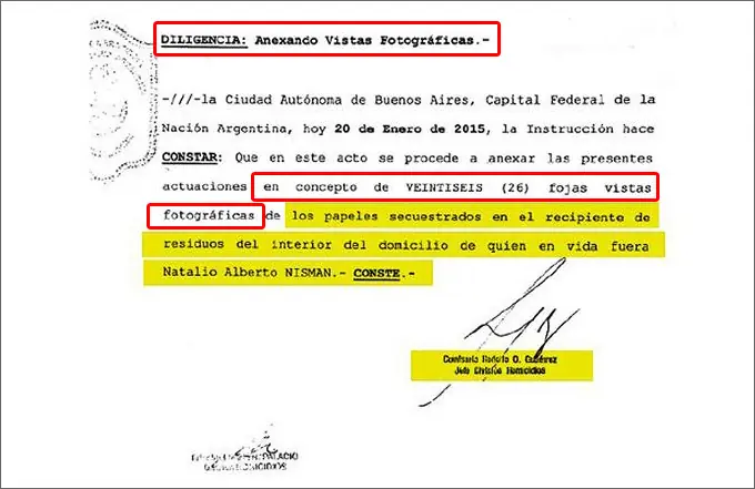 borradores de nisman
