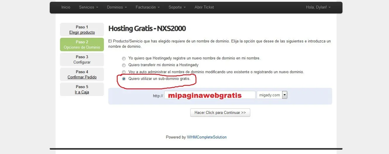 pagina web gratis
