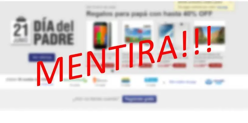 Seguimos con las Mentiras: Ahora Ofertas Dia del Padre
