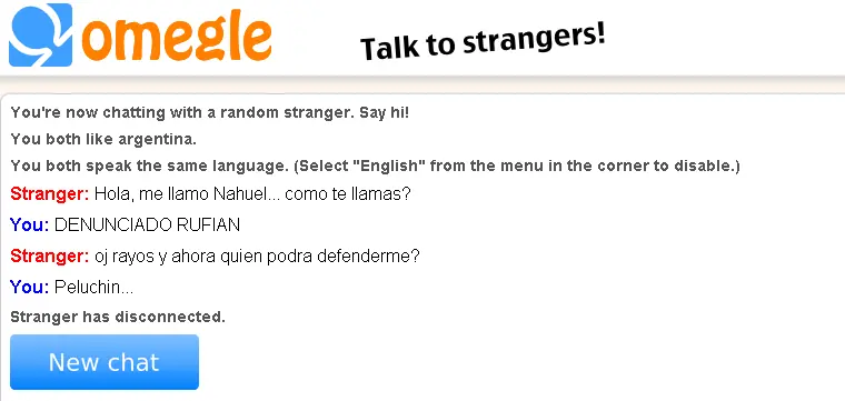 Taringuero en Omegle en busca de lincesas