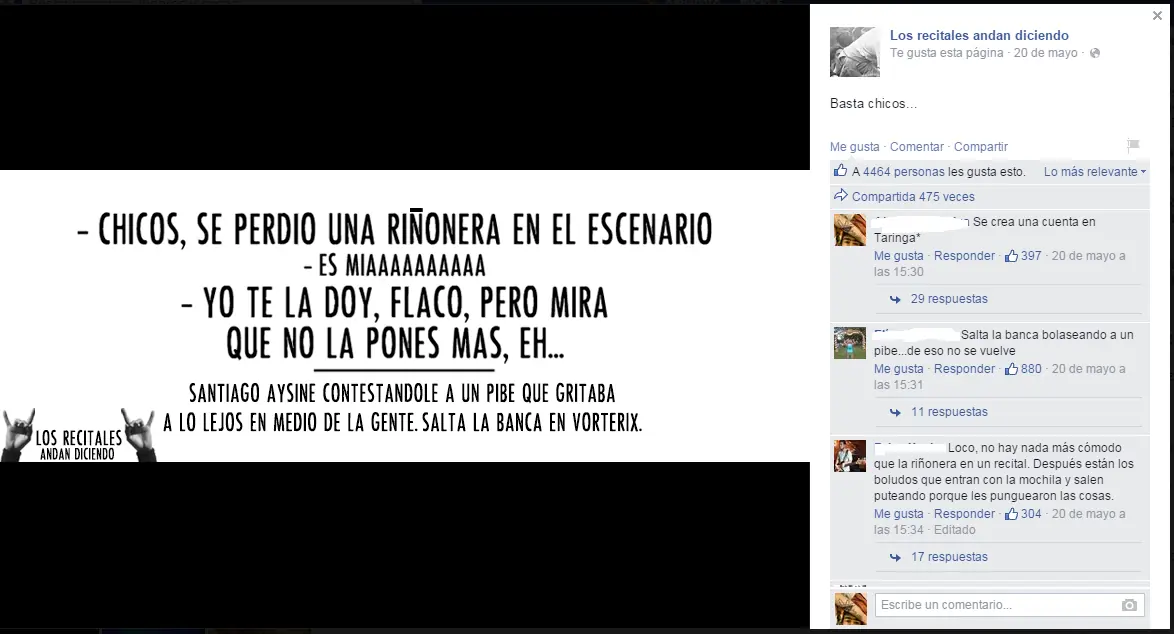 Mis top coment Taringueros en Facebook.