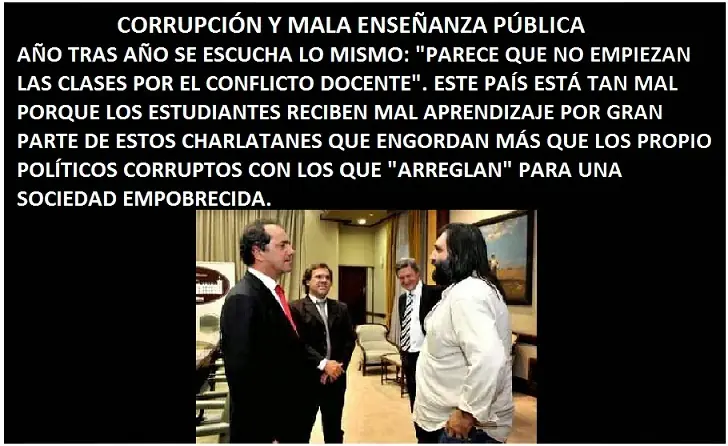 Los docentes egoistas, la vagancia y la mala enseñanza