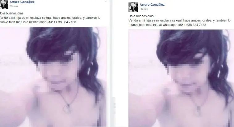 Vende a su hija por Facebook como esclava sexual
