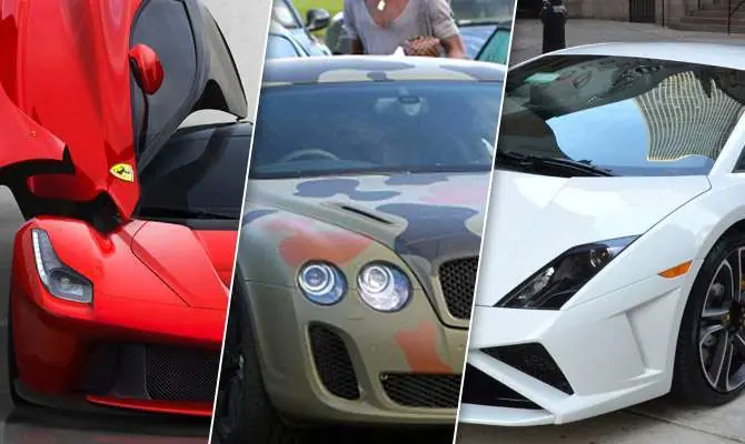 Los Jugadores y sus Autos de Alta Gama