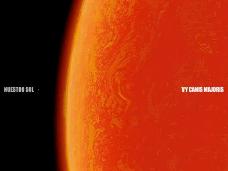 comparacion de estrellas gigantes